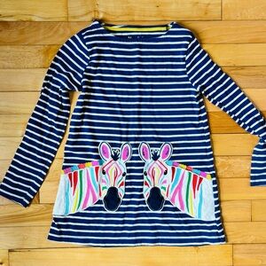 Girls Zebra Mini Boden dress/long tunic shirt size 8/9